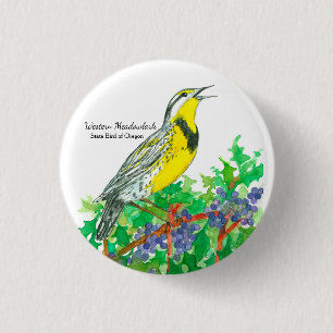 State Bird of Oregon Meadowlark Watercolor Knapp