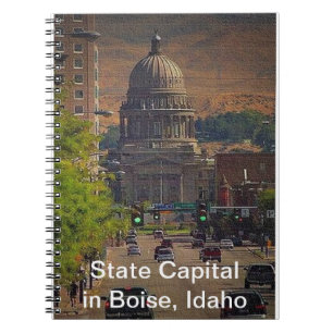 State Capital in Boise, Idaho Anteckningsbok Med Spiral