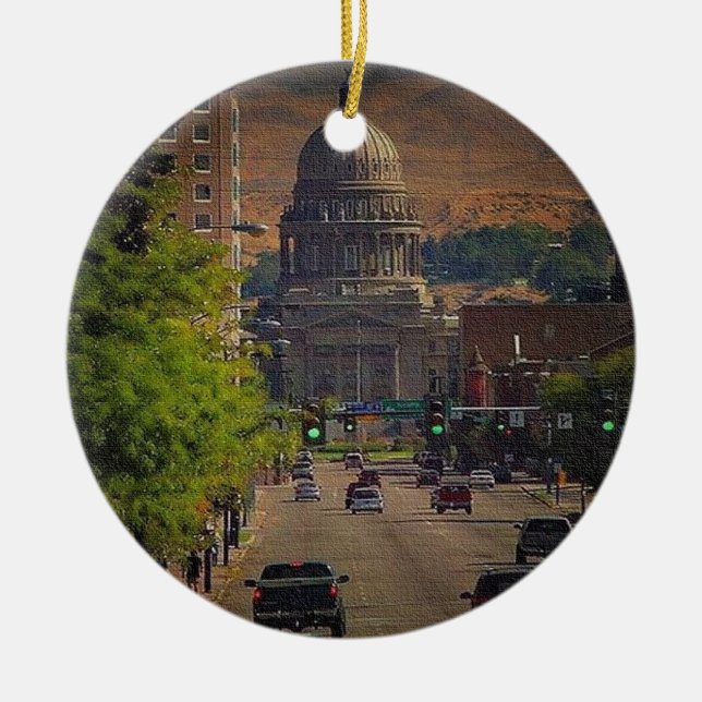 State Capital in Boise, Idaho Julgransprydnad Keramik (Framsidan)
