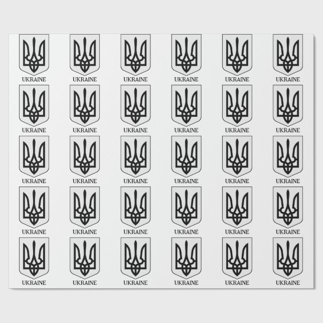 State Coat of Arms of Ukraine Minimalist Art Presentpapper (Platt)