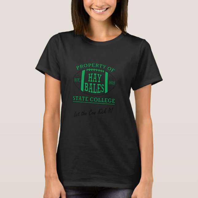 State College Höbalar - Låt Kon Sparka Det. T Shirt (Framsida)