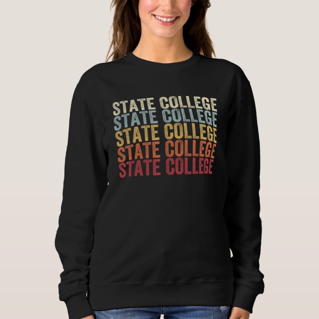 State College Pennsylvania State College PA Retro  T Shirt (Framsida)