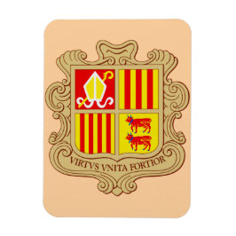 State Emblem of Andorra Historic Co-Principality Magnet