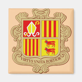 State Emblem of Andorra Historic Co-Principality Magnet
