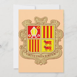 State Emblem of Andorra Historic Co-Principality Tack Kort