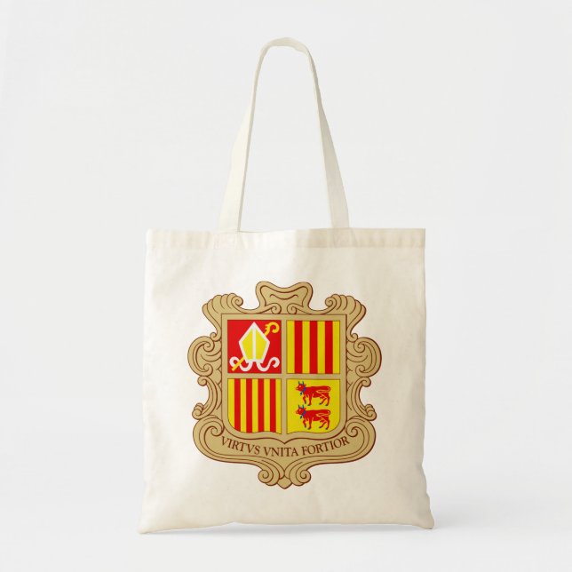 State Emblem of Andorra Historic Co-Principality Tygkasse (Framsidan)