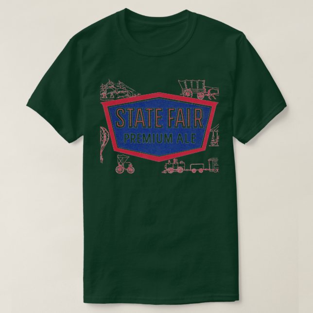 State Fair Premium Ale Beer Retro Defunct Breweria T Shirt (Design framsida)