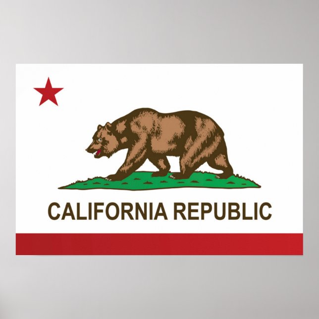 State Flag of California, USA Poster (Framsidan)
