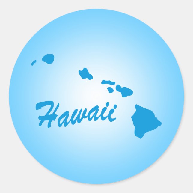 State Hawaii Runt Klistermärke (Framsida)