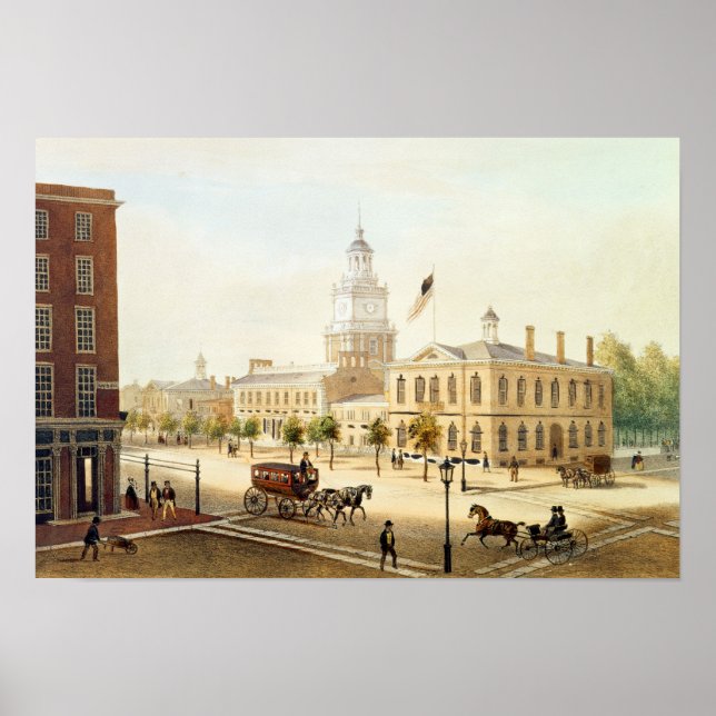 State House, Philadelphia, graverat av Deroy Poster (Framsidan)
