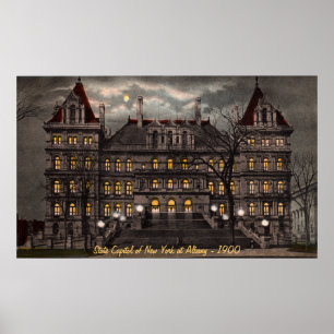 State Huvudstad Albany NY Poster