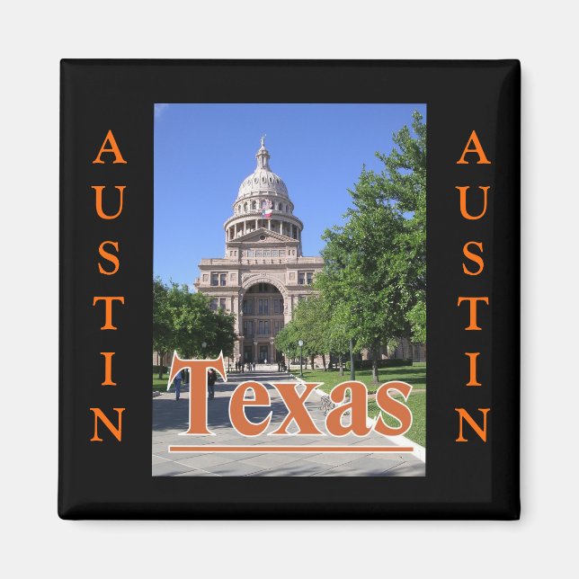 State Huvudstad Byggnad, Austin, Texas Magnet (Framsidan)