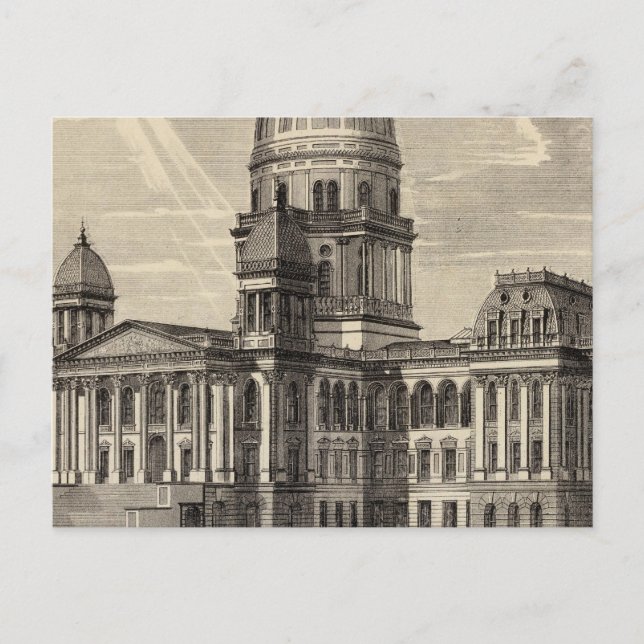 State Huvudstad byggnad, Springfield, Ill Vykort (Framsida)