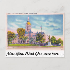 State Huvudstad, Hartford, Connecticut Vykort