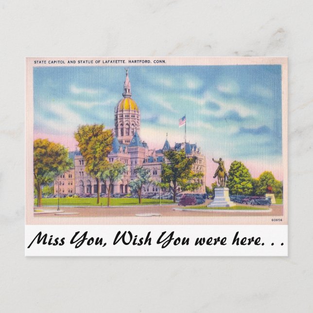 State Huvudstad, Hartford, Connecticut Vykort (Framsida)