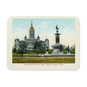 State Huvudstad, Hartford CT 1907 Vintage Magnet