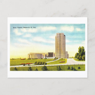 State Huvudstad i Bismarck, North Dakota, Vintage Vykort