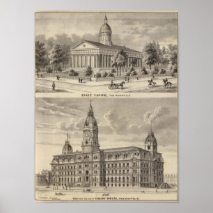 State Huvudstad, Marion County Court House Poster