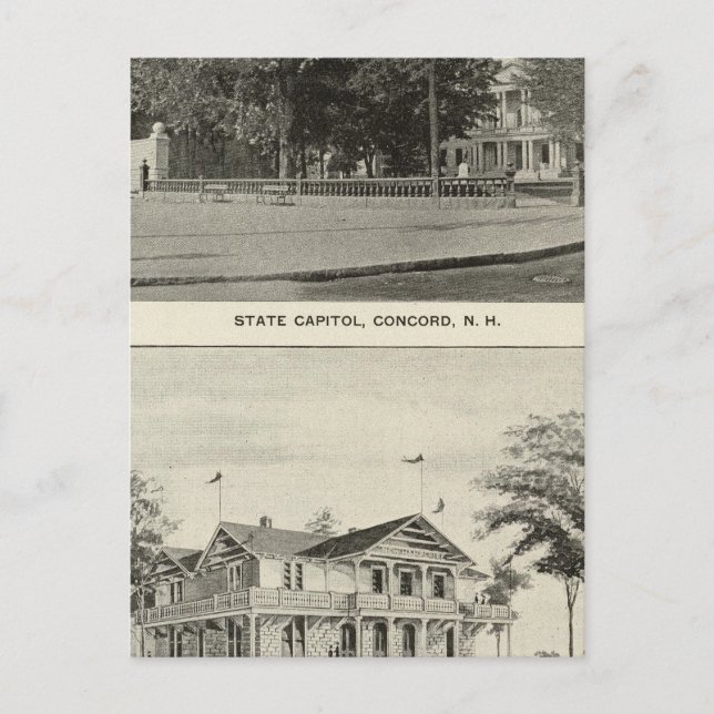 State Huvudstad, NH State Bldg, Columbian Expositi Vykort (Framsida)