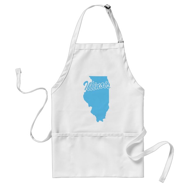 State Illinois Vuxen Apron Förkläde (Framsidan)