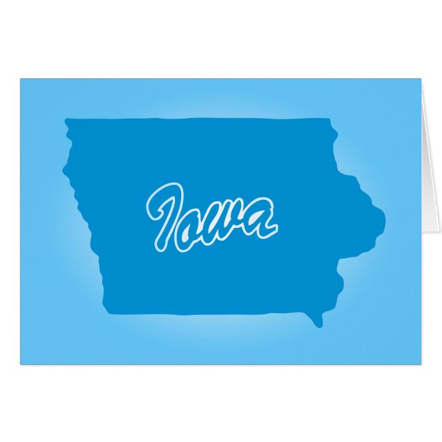 State Iowa Hälsningskort (Framsidan Horizontal)