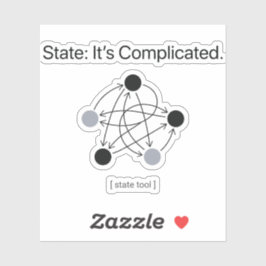 State Its Complicated Programmer Humor Klistermärken