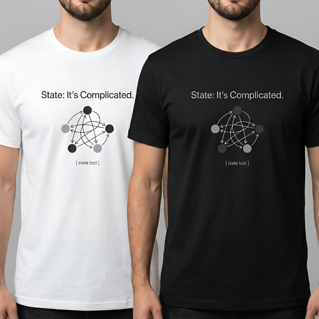 State Its Complicated Programmer Humor T Shirt (Skapare uppladdad)