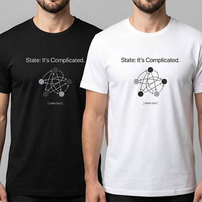 State Its Complicated Programmer Humor T Shirt (Skapare uppladdad)