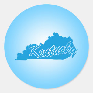 State Kentucky Runt Klistermärke