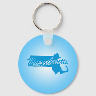 State Massachusetts Keychain Nyckelring