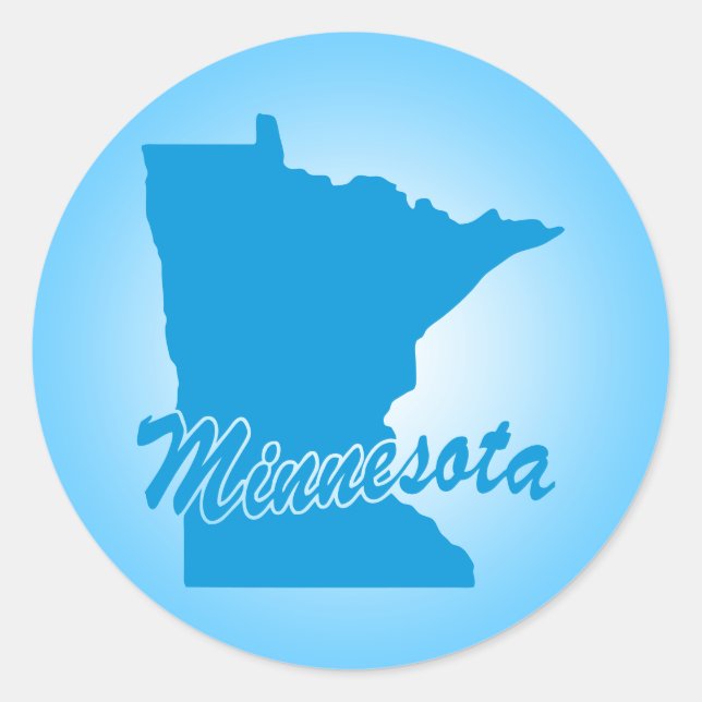 State Minnesota Runt Klistermärke (Framsida)