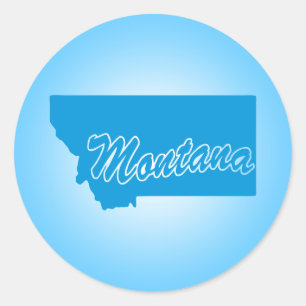 State Montana Runt Klistermärke