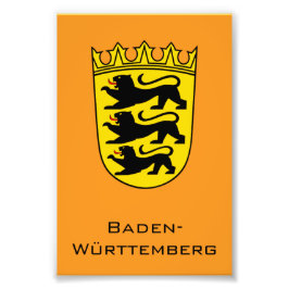 State of Baden-Württemberg Grand Coat of Arms Art Fototryck