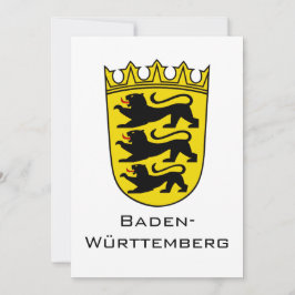 State of Baden-Württemberg Grand Coat of Arms Art Inbjudningar