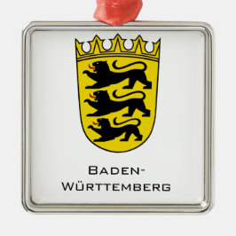 State of Baden-Württemberg Grand Coat of Arms Art Julgransprydnad Metall