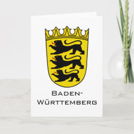State of Baden-Württemberg Grand Coat of Arms Art Kort