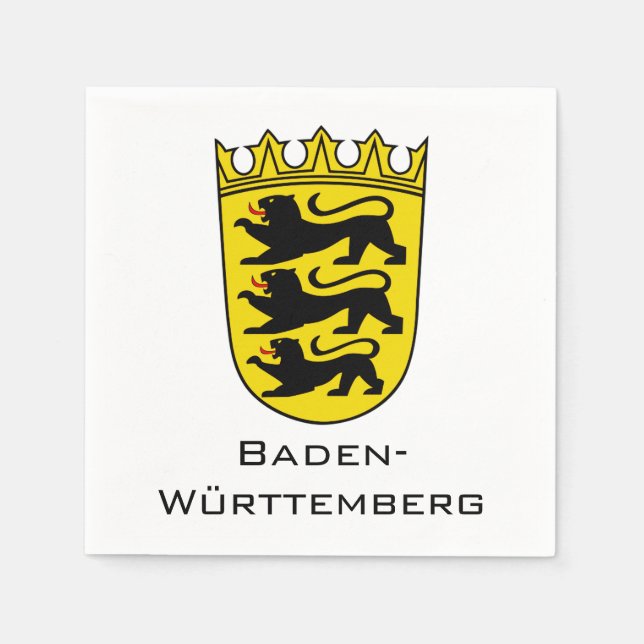 State of Baden-Württemberg Grand Coat of Arms Art Pappersservett (Framsidan)