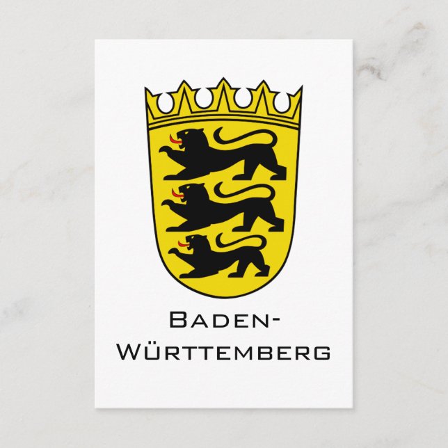 State of Baden-Württemberg Grand Coat of Arms Art Tilläggskort (Framsida)