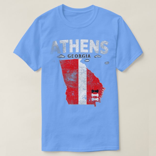 State Of Georgia The Bulldog State Athens Georgia  T Shirt (Design framsida)