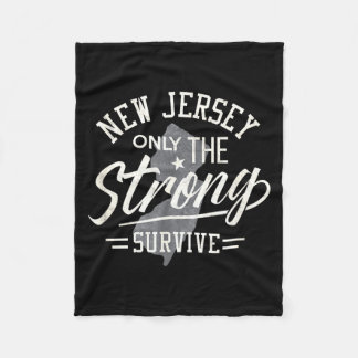 State Of New Jersey Funny Only The Strong Survive  Fleecefilt