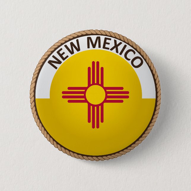 State of New Mexico Flag Seal Button Knapp (Framsida)