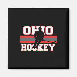 State of Ohio Ice Hockey Player Gear Sports Coach Magnet