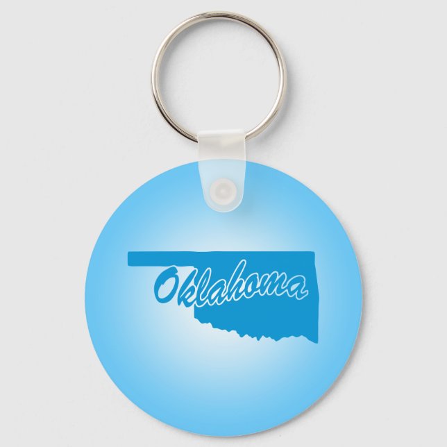 State Oklahoma Keychain Nyckelring (Framsida)