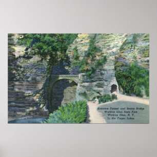 State Park Entrance Tunnel och Sentry Bridge Poster