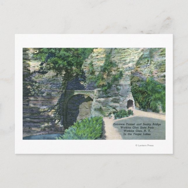 State Park Entrance Tunnel och Sentry Bridge Vykort (Framsida)