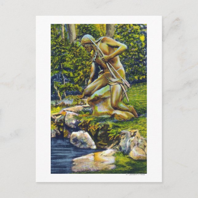 State Park Indian Statue Vykort (Framsida)