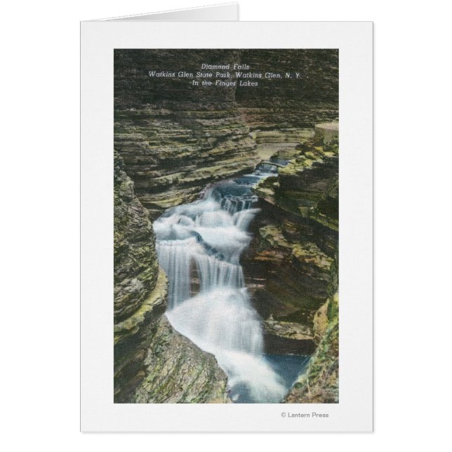 State Park View of Diamond Falls Hälsningskort (Framsidan)