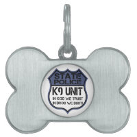 State Police K9 Unit in God We Trust Motto