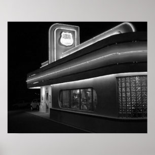 State Road 66 Middag Retro Poster