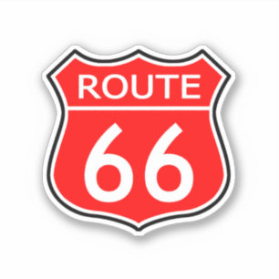 State Route 66 Travel Sticker Red Klistermärken